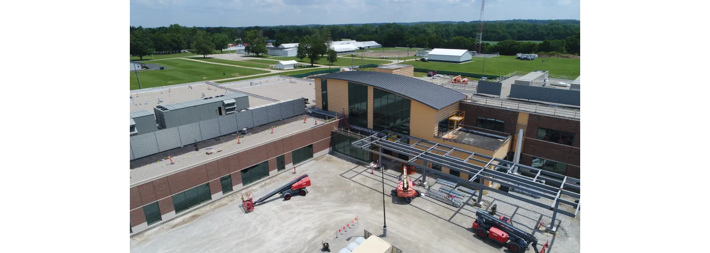 Work continues on Reid Health's new campus in Connersville on June 26, 2025.