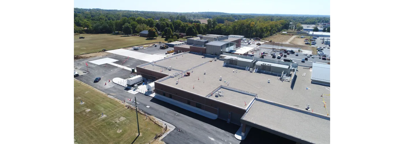 Work continues on Reid Health's new campus in Connersville on Sept. 12, 2025.