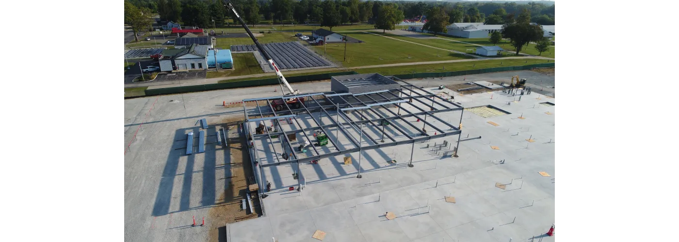 Work continues on Reid Health's new campus in Connersville on Aug. 27, 2024.