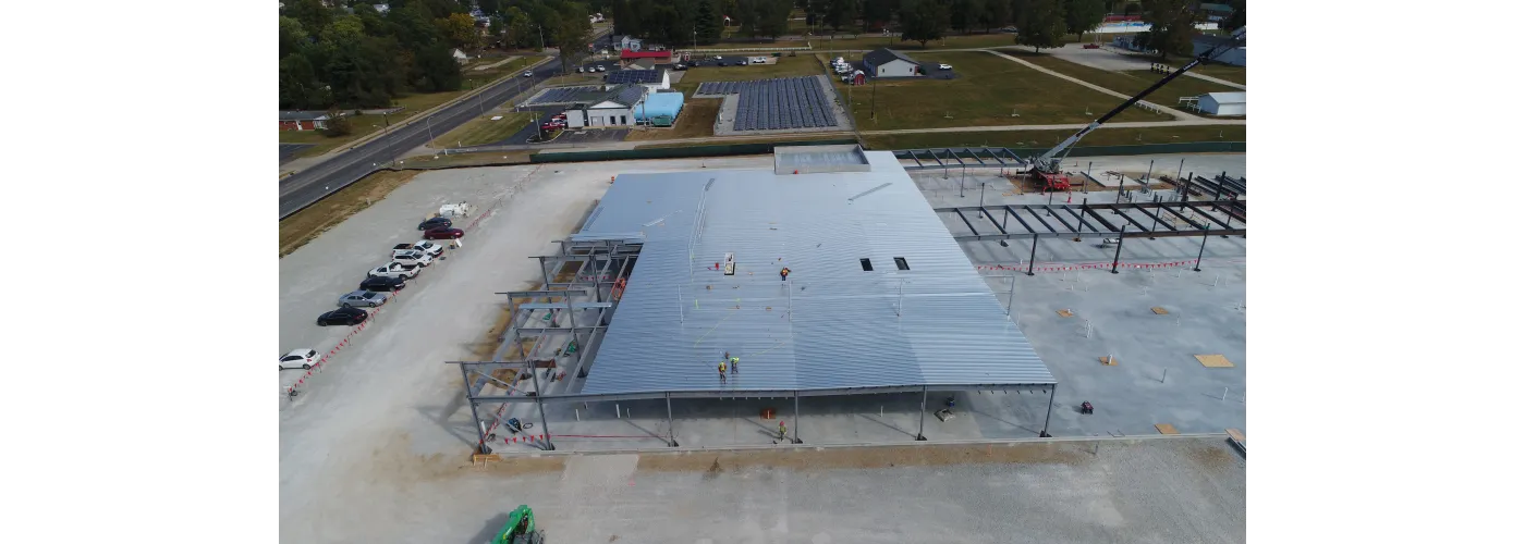 Work continues on Reid Health's new campus in Connersville on Sept. 17, 2024.