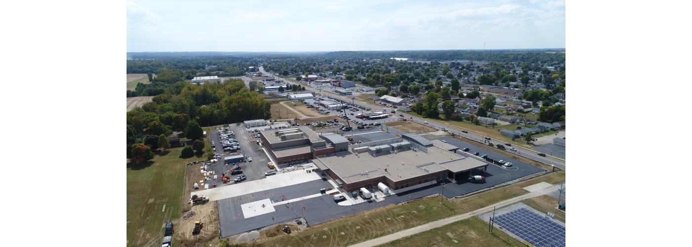 Work continues on Reid Health's new campus in Connersville on Sept. 16, 2025.
