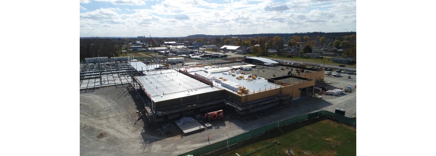 Work continues on Reid Health's new campus in Connersville on Nov. 5, 2024.