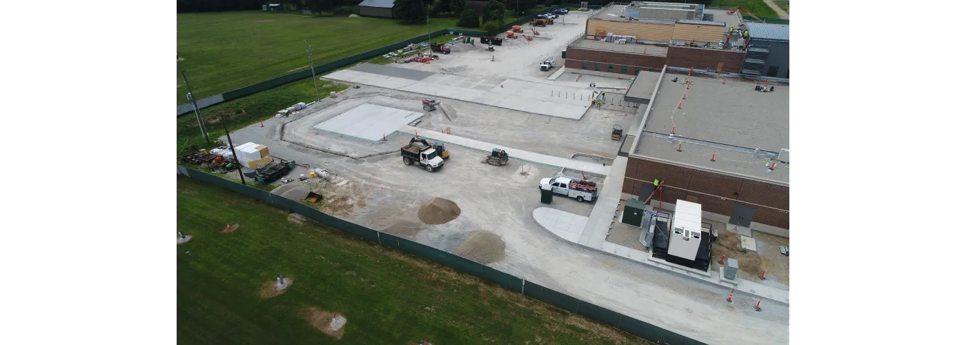 Work continues on Reid Health's new campus in Connersville on July 11, 2025.
