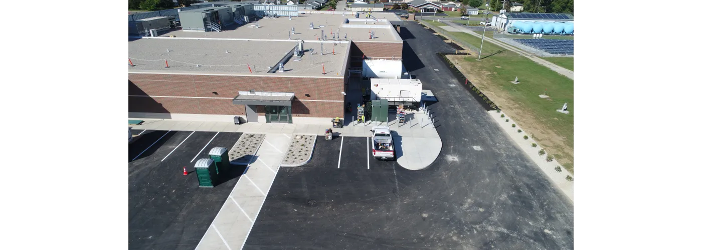 Work continues on Reid Health's new campus in Connersville on Oct. 1, 2025.