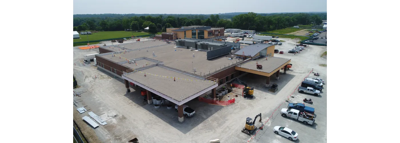 Work continues on Reid Health's new campus in Connersville on June 12, 2025.