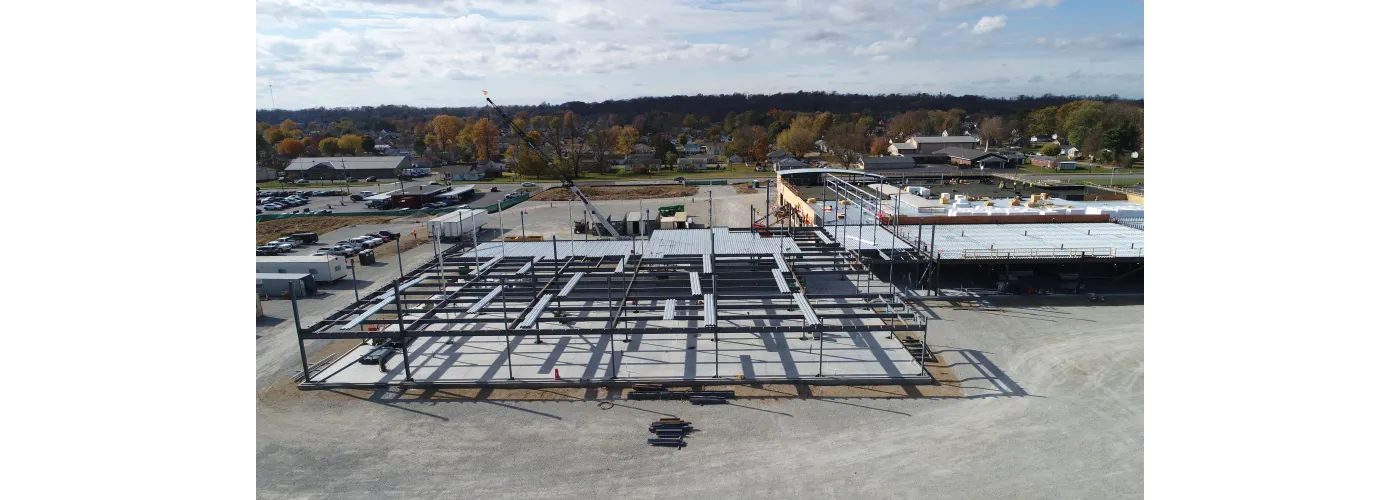 Work continues on Reid Health's new campus in Connersville on Nov. 5, 2024.