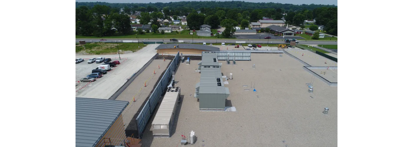 Work continues on Reid Health's new campus in Connersville on June 12, 2025.