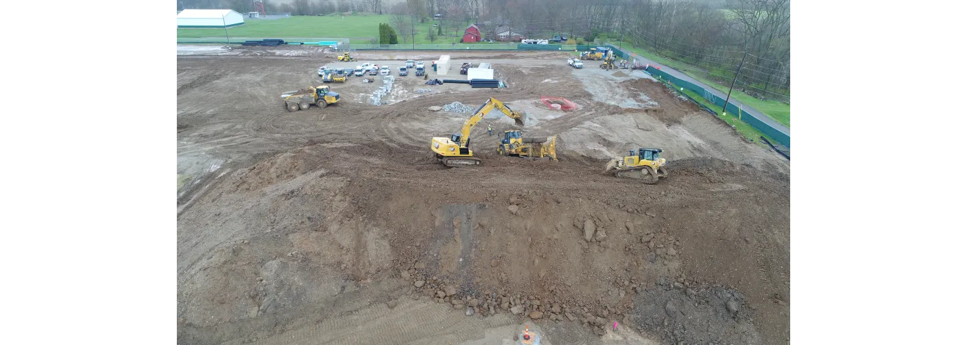 Work continues on Reid Health's new campus in Connersville on April 5, 2024.