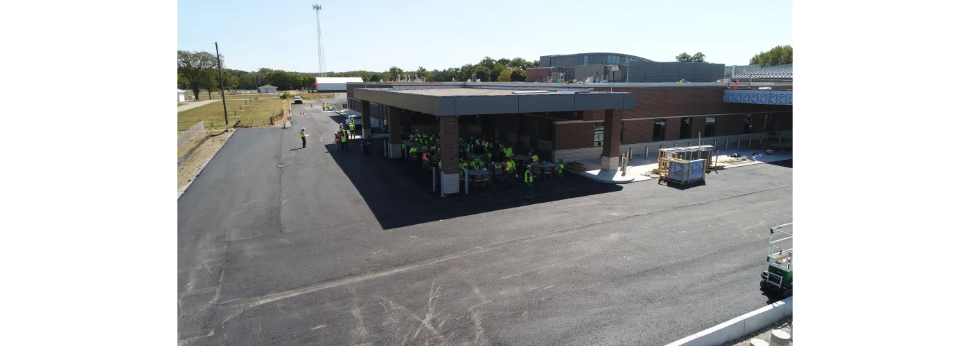 Work continues on Reid Health's new campus in Connersville on Sept. 9, 2025.