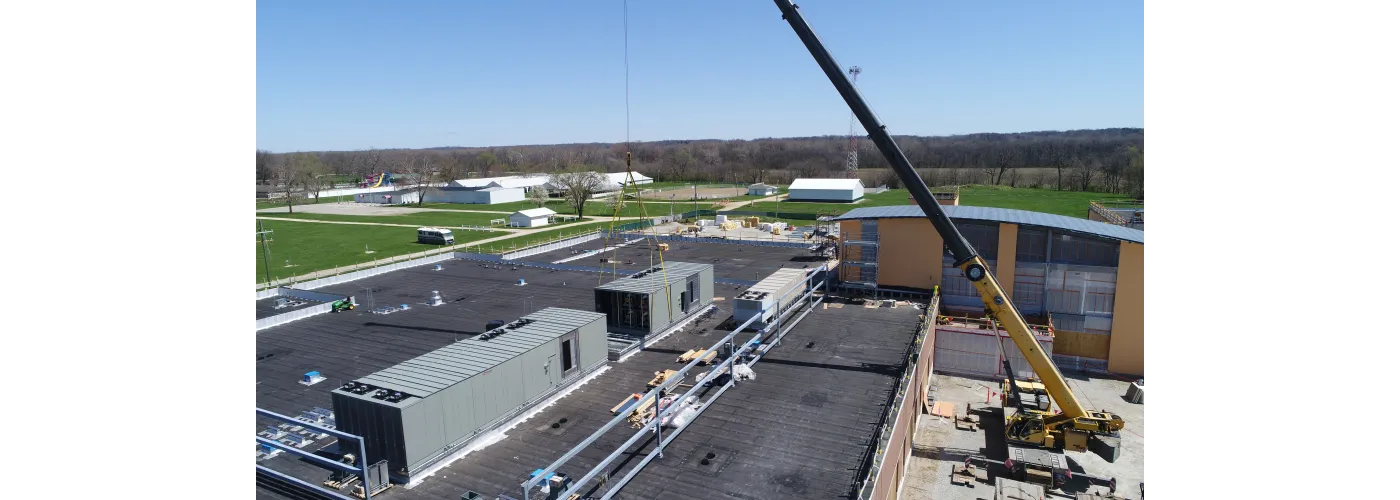Work continues on Reid Health's new campus in Connersville on April 8, 2025.