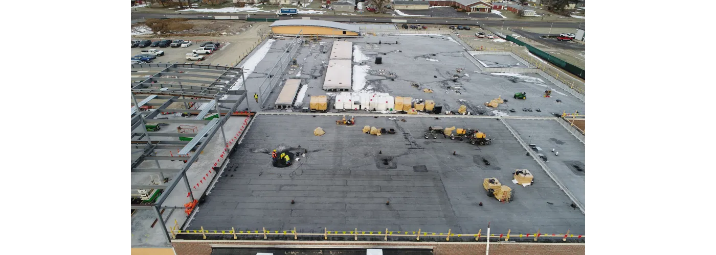Work continues on Reid Health's new campus in Connersville on Jan. 30, 2025.