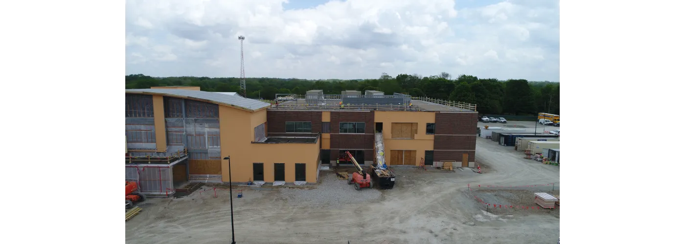 Work continues on Reid Health's new campus in Connersville on May 15, 2025.