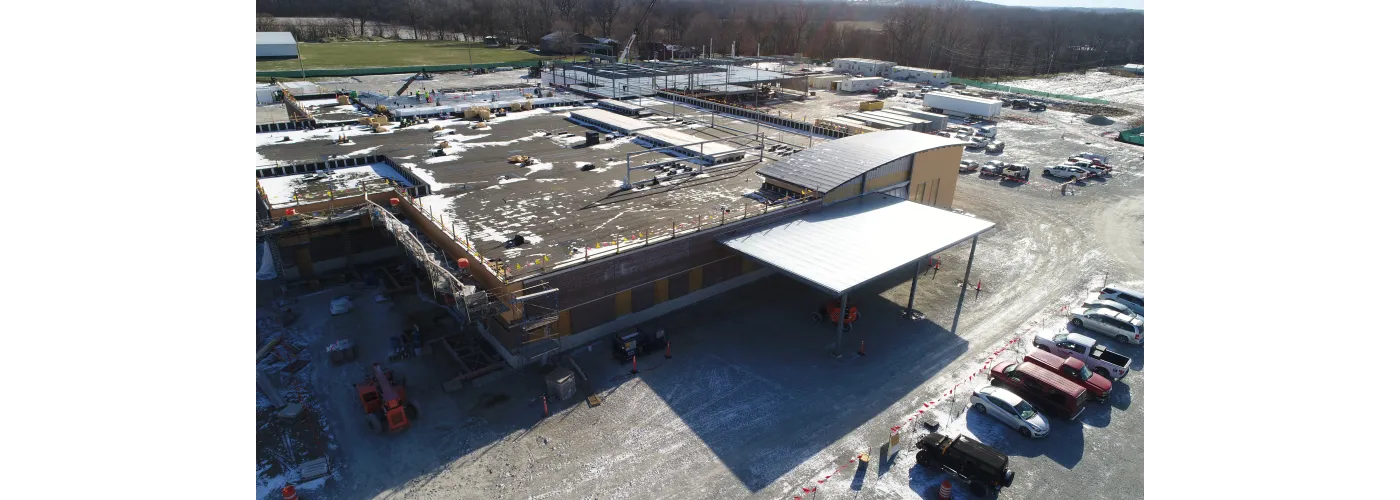 Work continues on Reid Health's new campus in Connersville on Dec. 12, 2024.