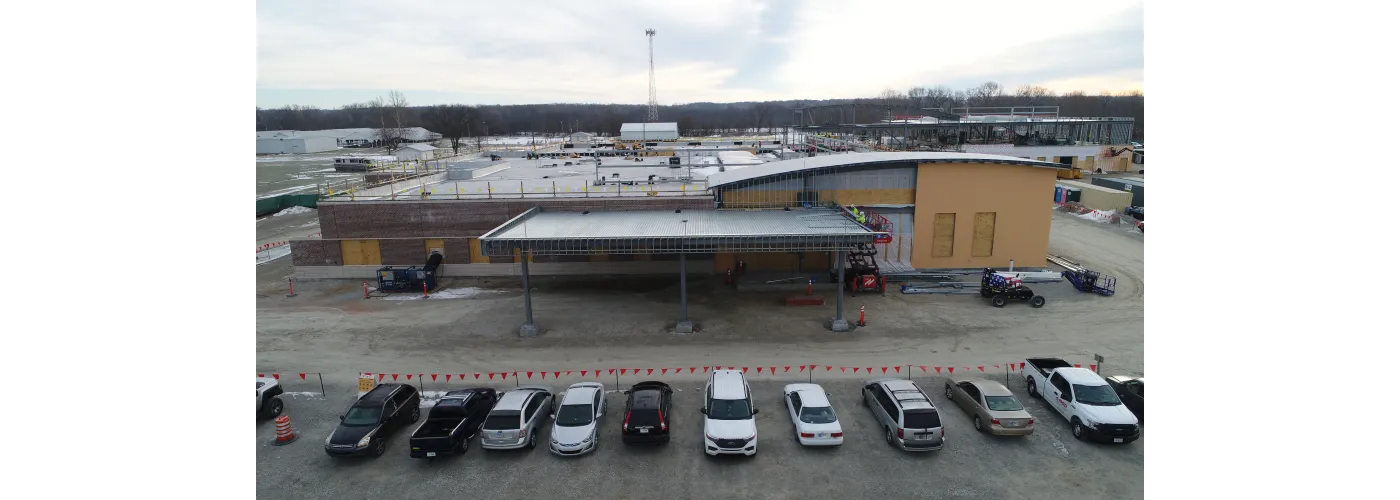 Work continues on Reid Health's new campus in Connersville on Jan. 30, 2025.