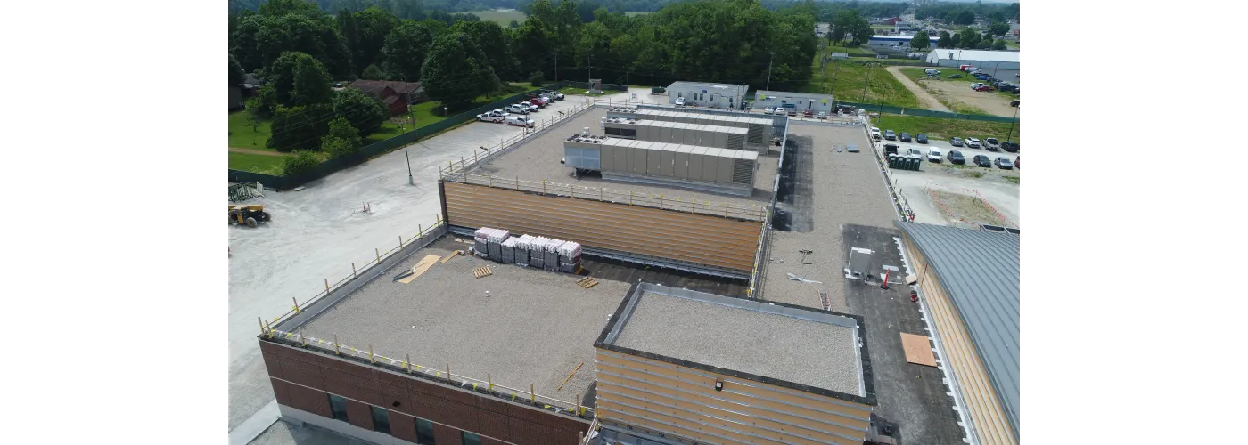 Work continues on Reid Health's new campus in Connersville on June 12, 2025.