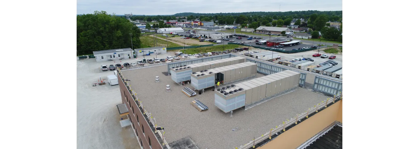 Work continues on Reid Health's new campus in Connersville on May 27, 2025.