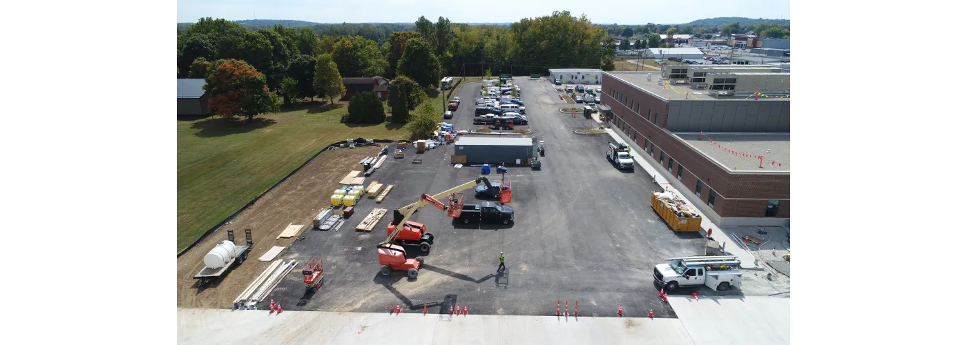 Work continues on Reid Health's new campus in Connersville on Sept. 16, 2025.