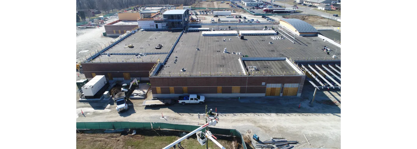 Work continues on Reid Health's new campus in Connersville on March 11, 2025.
