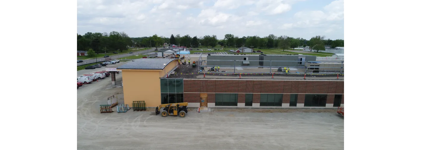 Work continues on Reid Health's new campus in Connersville on May 15, 2025.