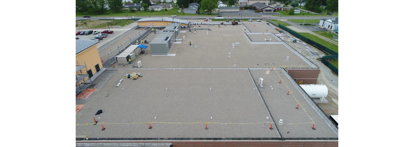 Work continues on Reid Health's new campus in Connersville on May 15, 2025.