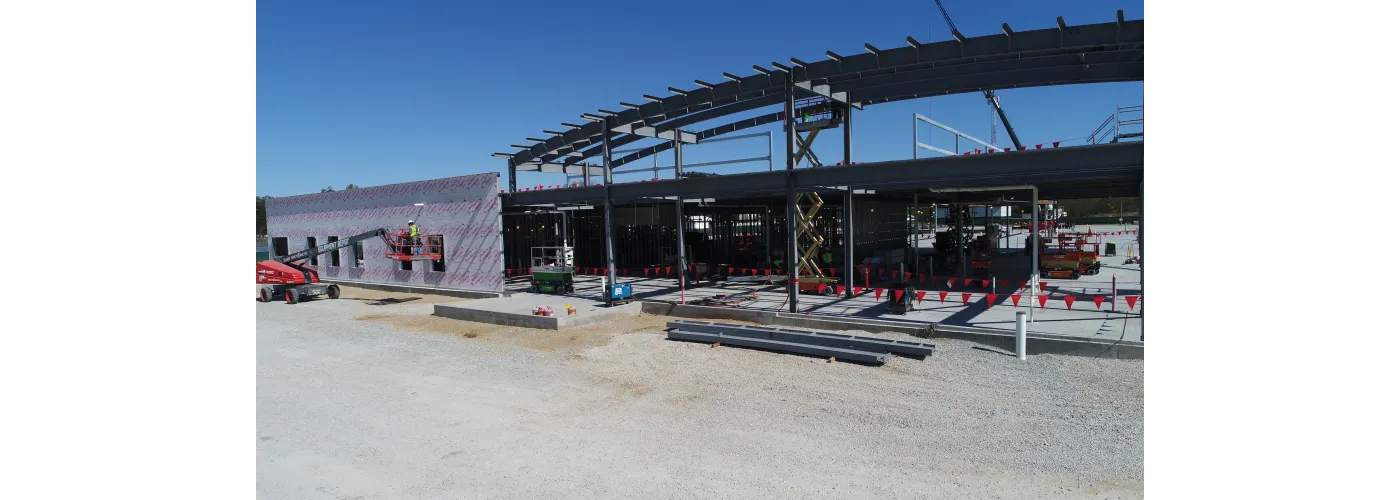 Work continues on Reid Health's new campus in Connersville on Oct. 8, 2024.