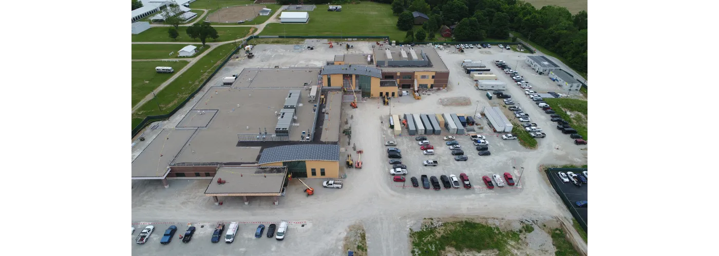 Work continues on Reid Health's new campus in Connersville on May 27, 2025.