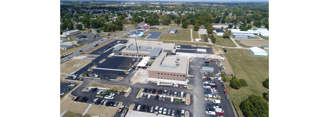 Work continues on Reid Health's new campus in Connersville on Sept. 16, 2025.