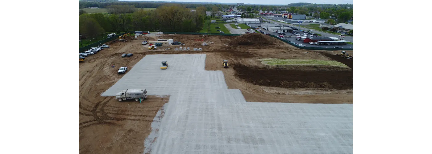 Work continues on Reid Health's new campus in Connersville on April 24, 2024.