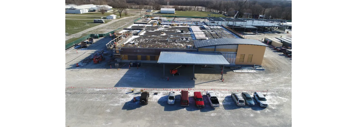 Work continues on Reid Health's new campus in Connersville on Dec. 12, 2024.