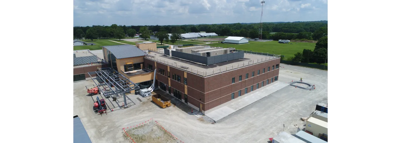 Work continues on Reid Health's new campus in Connersville on June 26, 2025.