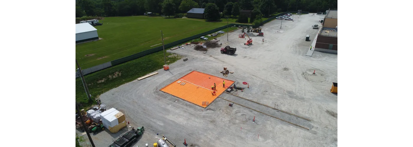 Work continues on Reid Health's new campus in Connersville on June 12, 2025.