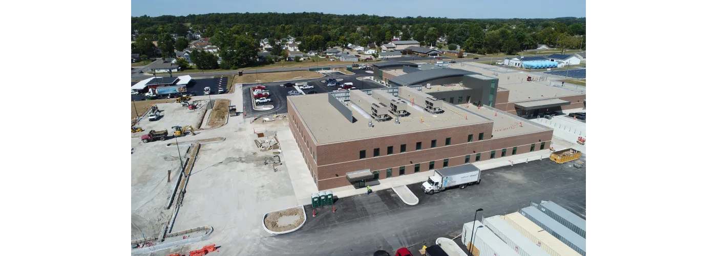 Work continues on Reid Health's new campus in Connersville on Sept. 9, 2025.