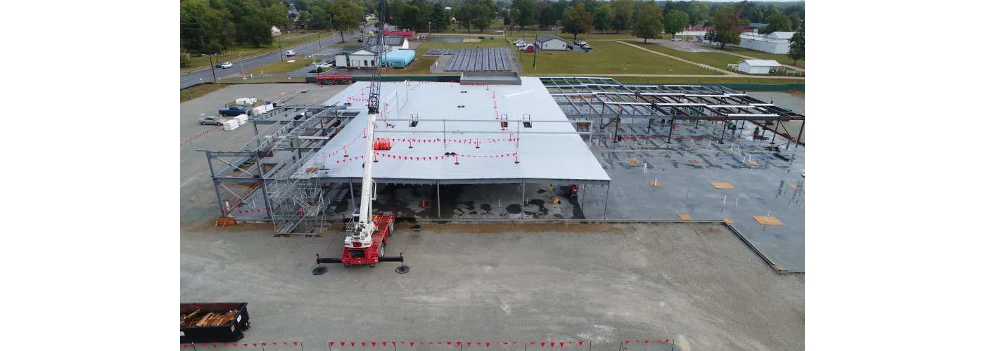 Work continues on Reid Health's new campus in Connersville on Sept. 24, 2024.