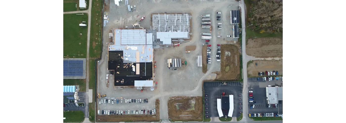 Work continues on Reid Health's new campus in Connersville on Nov. 7, 2024.