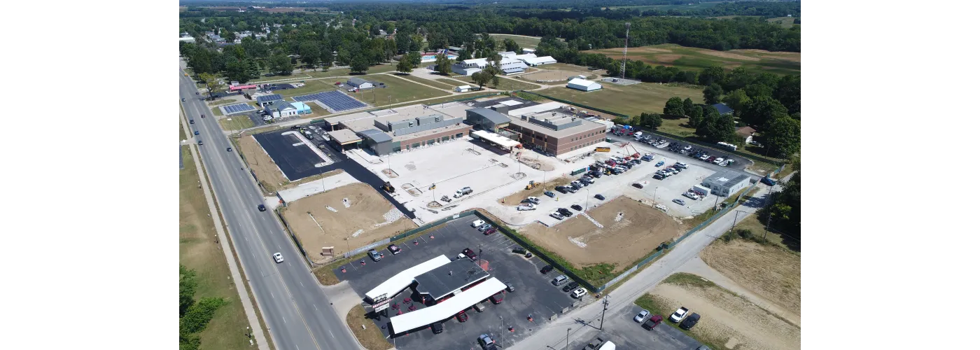 Work continues on Reid Health's new campus in Connersville on Aug. 29, 2025.