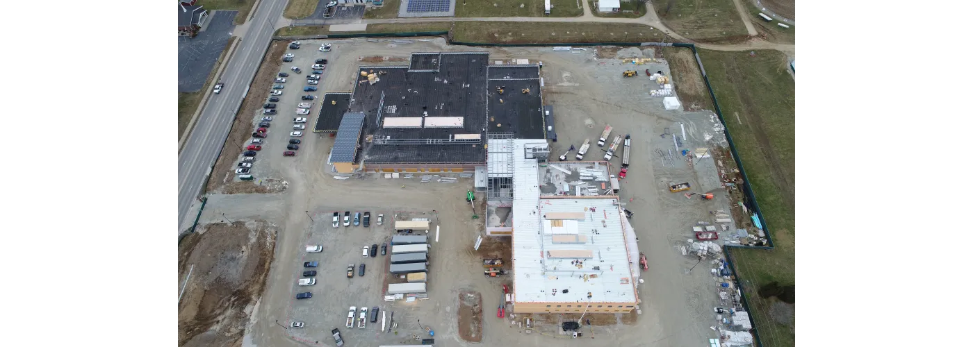 Work continues on Reid Health's new campus in Connersville on Feb. 11, 2025.