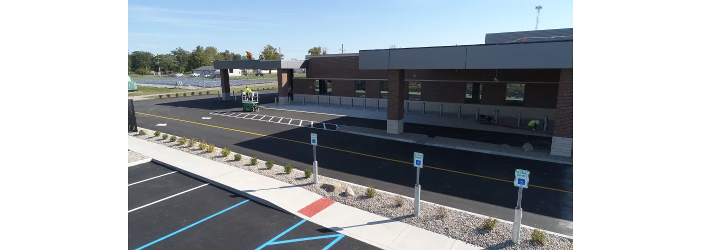 Work continues on Reid Health's new campus in Connersville on Oct. 1, 2025.