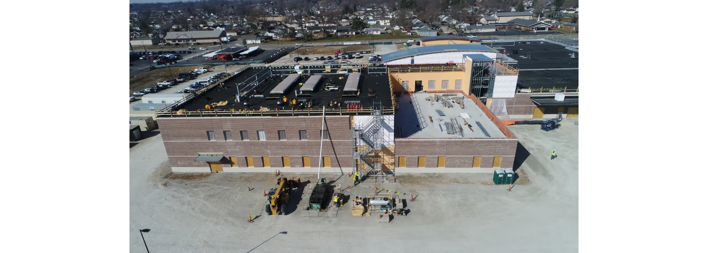 Work continues on Reid Health's new campus in Connersville on March 11, 2025.