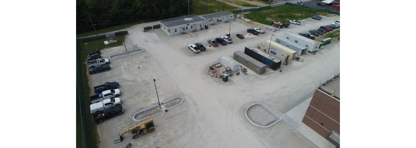 Work continues on Reid Health's new campus in Connersville on July 11, 2025.