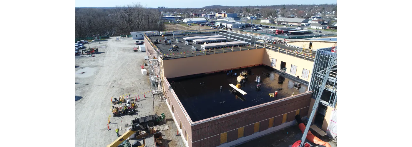 Work continues on Reid Health's new campus in Connersville on March 18, 2025.
