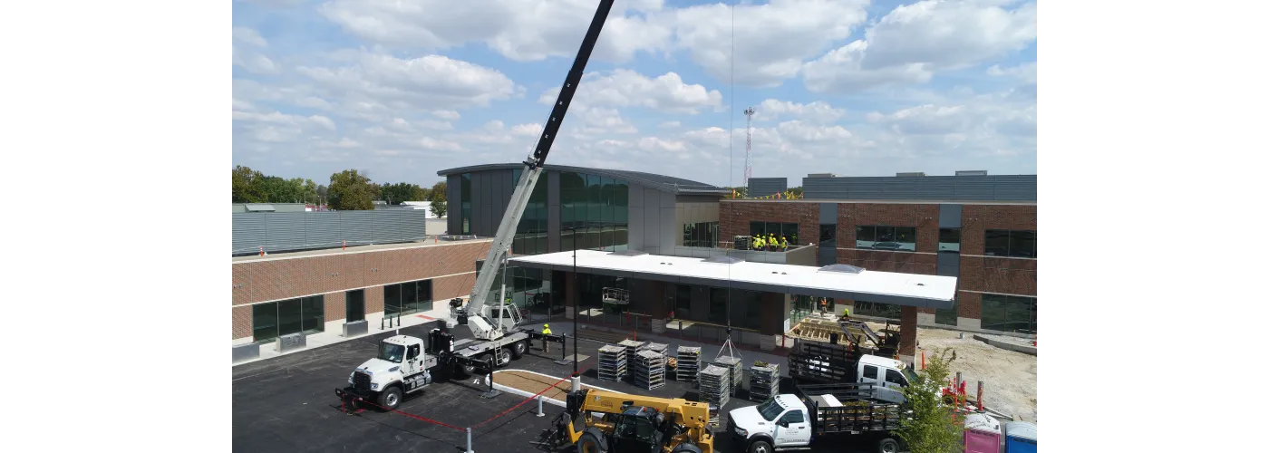 Work continues on Reid Health's new campus in Connersville on Sept. 16, 2025.