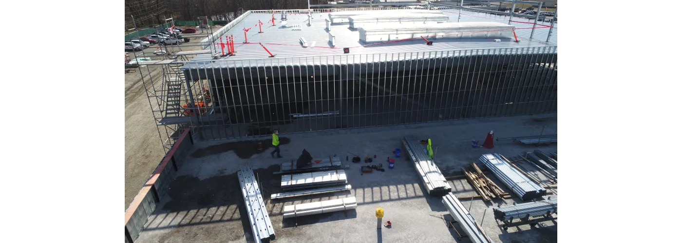 Work continues on Reid Health's new campus in Connersville on Feb. 4, 2025.