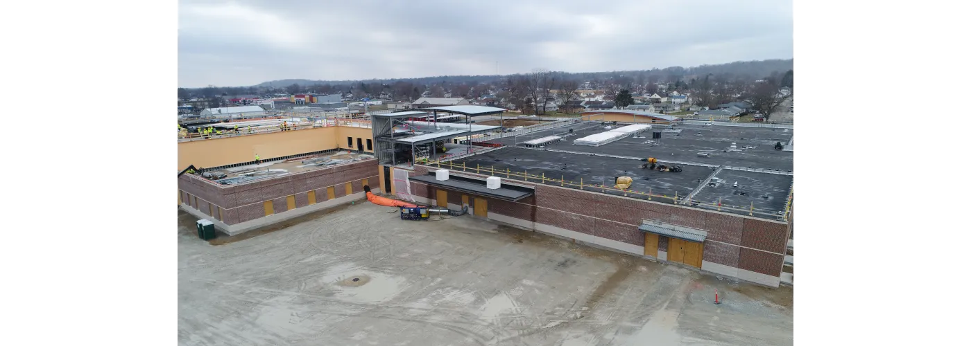Work continues on Reid Health's new campus in Connersville on Feb. 27, 2025.