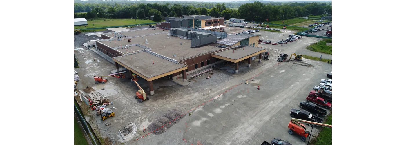 Work continues on Reid Health's new campus in Connersville on Aug. 5, 2025.