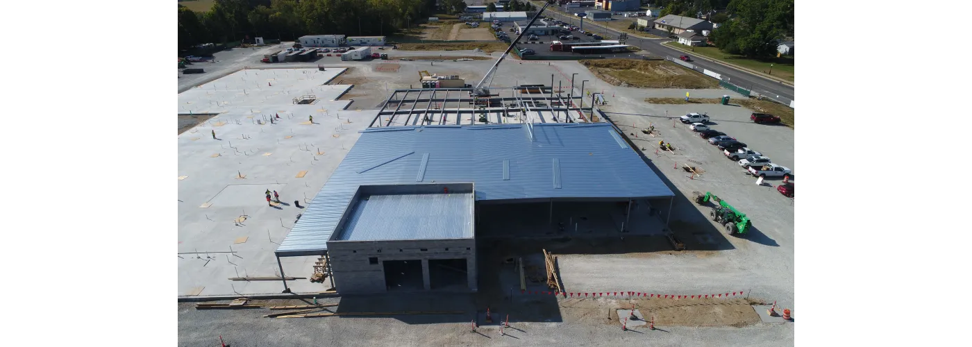 Work continues on Reid Health's new campus in Connersville on Sept. 10, 2024.