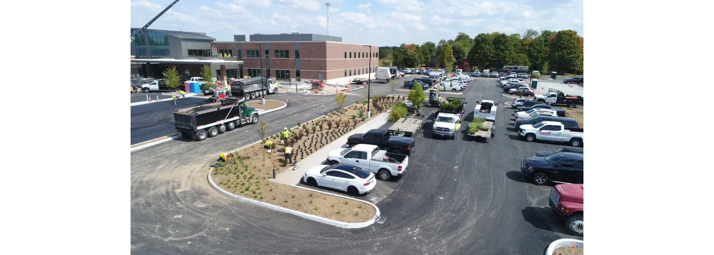 Work continues on Reid Health's new campus in Connersville on Sept. 16, 2025.