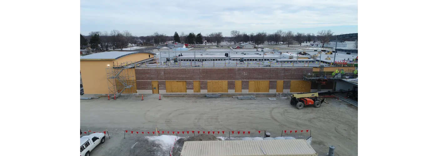 Work continues on Reid Health's new campus in Connersville on Jan. 30, 2025.