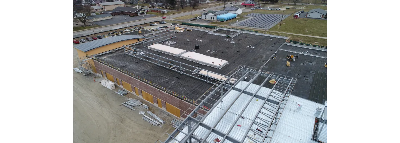 Work continues on Reid Health's new campus in Connersville on Feb. 11, 2025.