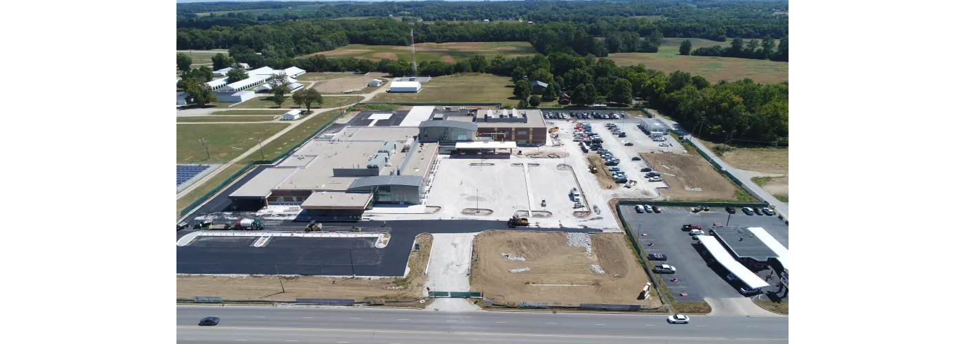Work continues on Reid Health's new campus in Connersville on Aug. 29, 2025.