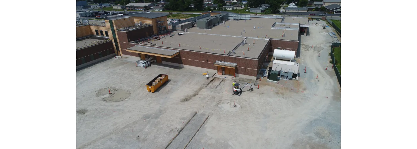 Work continues on Reid Health's new campus in Connersville on June 12, 2025.